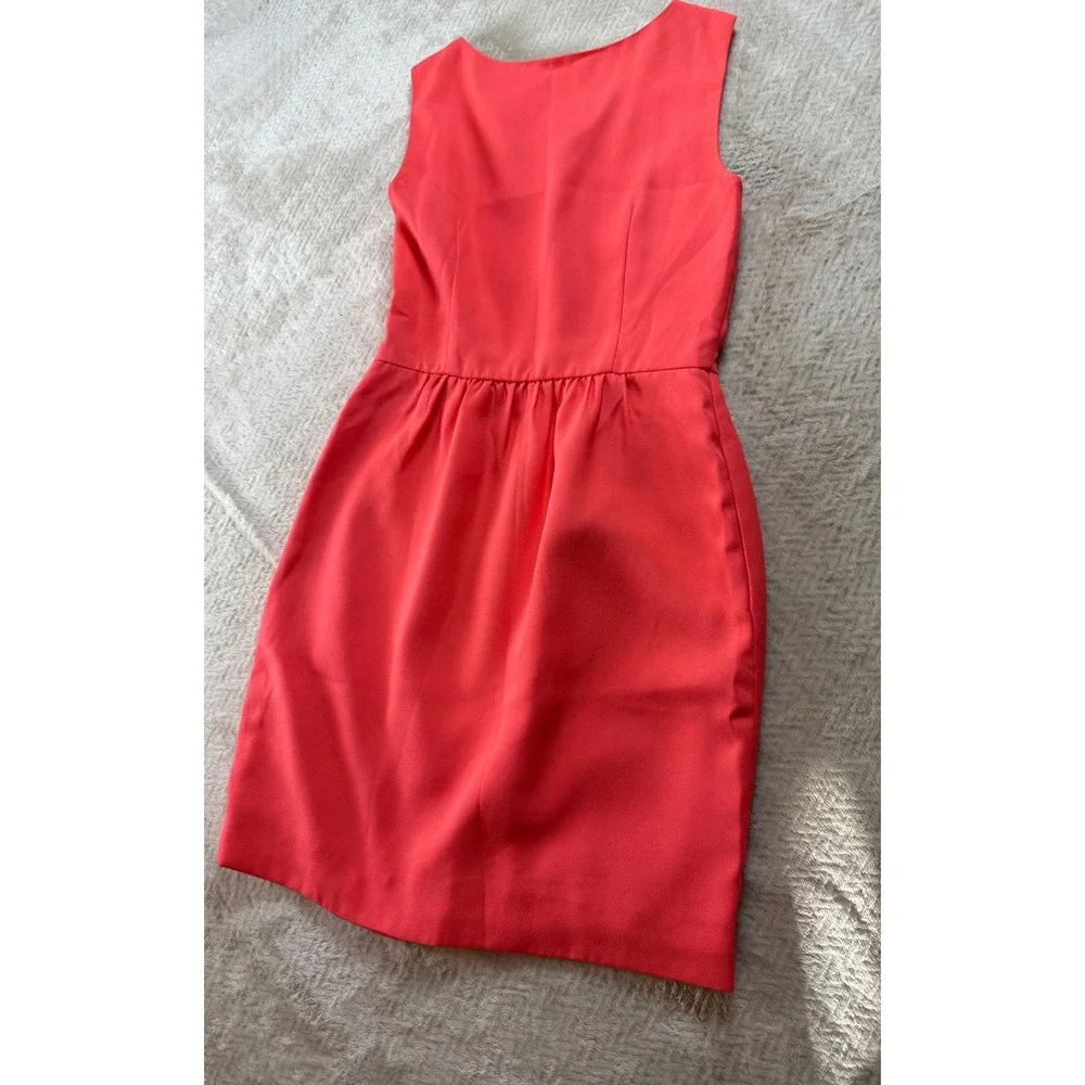 J.Crew Coral Pink Sleeveless Fit and Flare Mini Dress A0114 Womens‎ Size 00